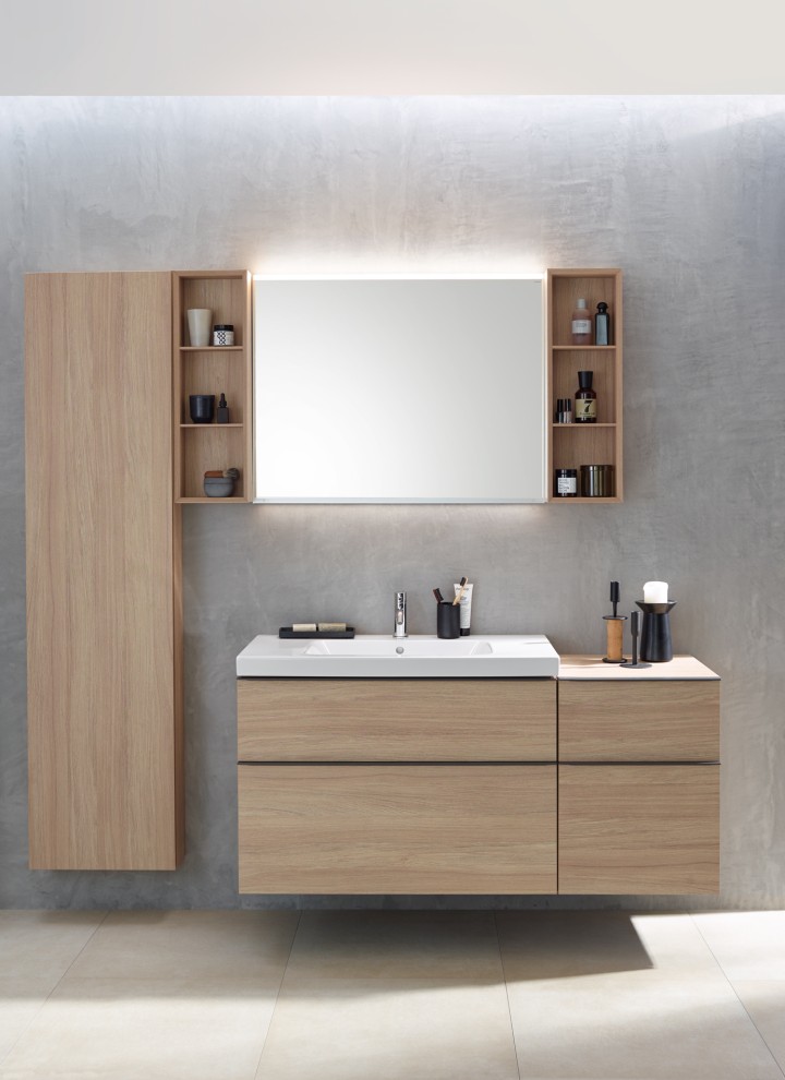 Geberit iCon banyo serisinden aynalı banyo mobilyası