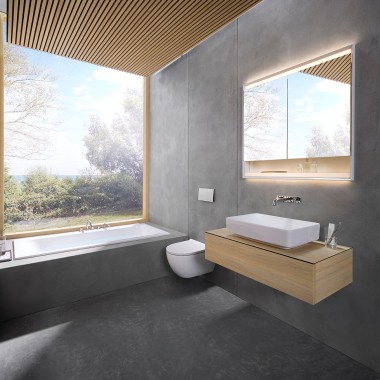 6x6 kazanan banyo tasarımı “Serenity” (© Geberit)