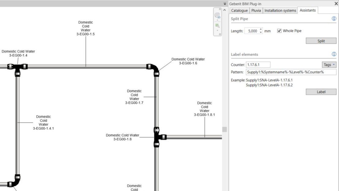 Geberit BIM eklentisinde boruları numaralandırma