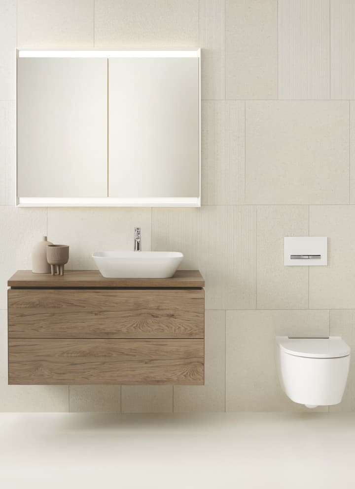 Geberit ONE lavabo ve lavabo mobilyası (© Geberit) Geberit ONE lavabo ve lavabo mobilyası (© Geberit)