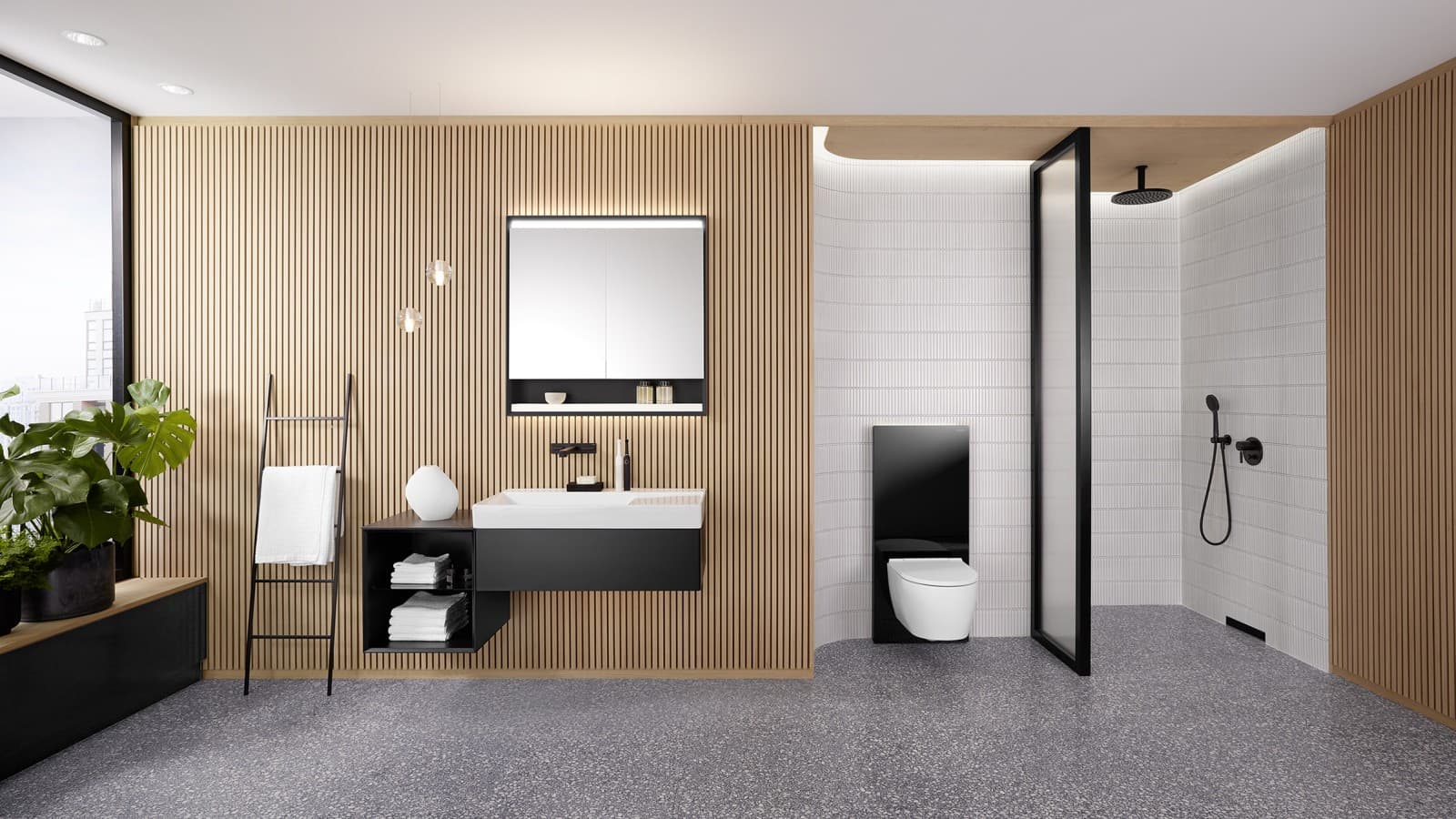 Geberit One banyo serisi ve Geberit Monolith rezervuar modülü Geberit One banyo serisi ve Geberit Monolith rezervuar modülü