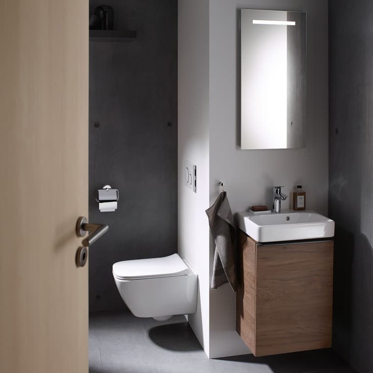 Geberit Smyle banyo ürünleriyle küçük banyo Geberit Smyle banyo ürünleriyle küçük banyo