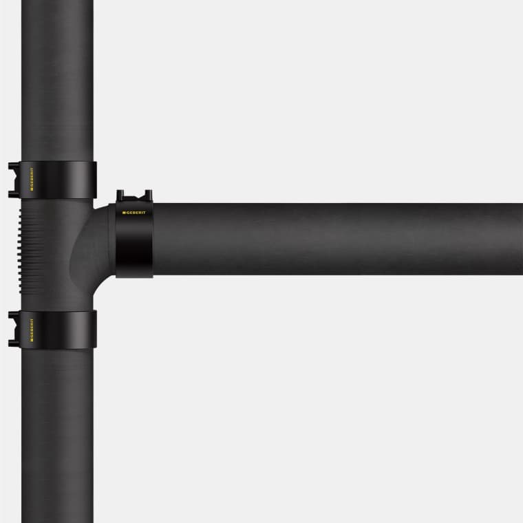 Kat bağlantılı Geberit Silent-db20 dikey boru Kat bağlantılı Geberit Silent-db20 dikey boru