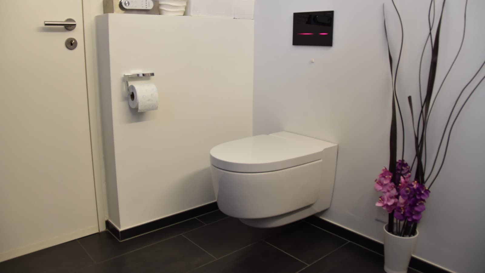 Tadilattan sonra çeşitli Geberit ürünleri bulunan banyo Tadilattan sonra çeşitli Geberit ürünleri bulunan banyo