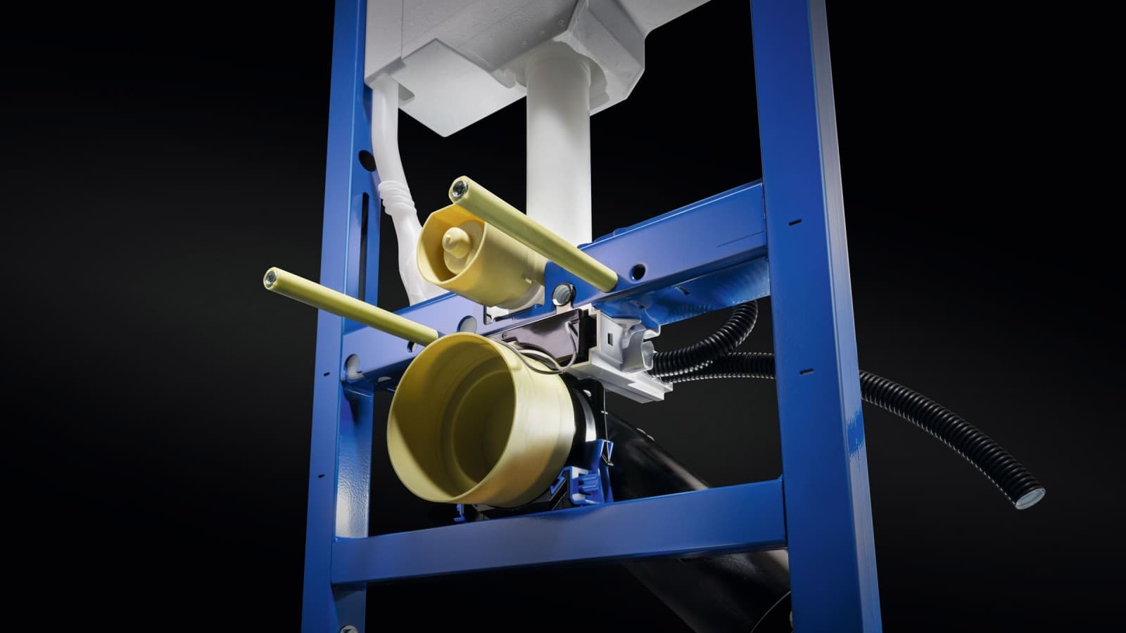 Convenient electrical connection via the Power & Connect Box on the installation element for the WC Convenient electrical connection via the Power & Connect Box on the installation element for the WC