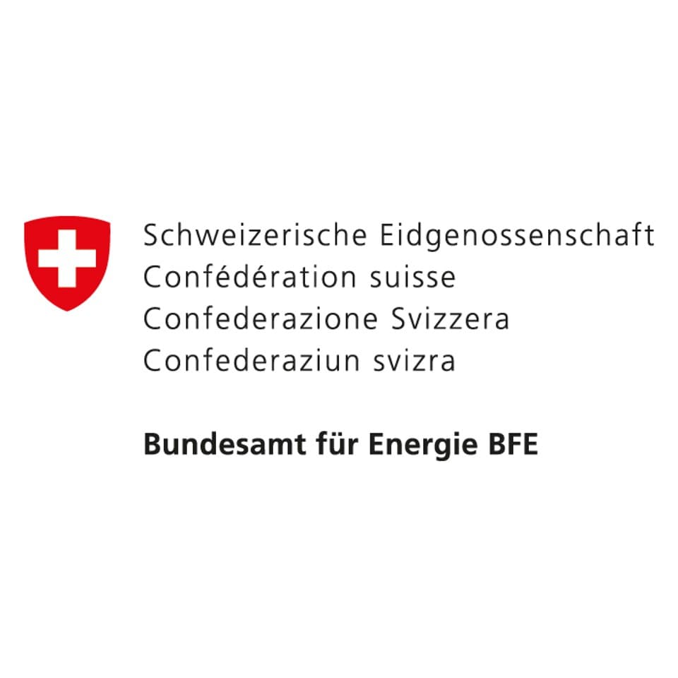 Schweizerische Eidgenossenschaft / Bundesamt für Energie BFE (İsviçre Konfederasyonu / Federal Enerji Dairesi) logosu Schweizerische Eidgenossenschaft / Bundesamt für Energie BFE (İsviçre Konfederasyonu / Federal Enerji Dairesi) logosu