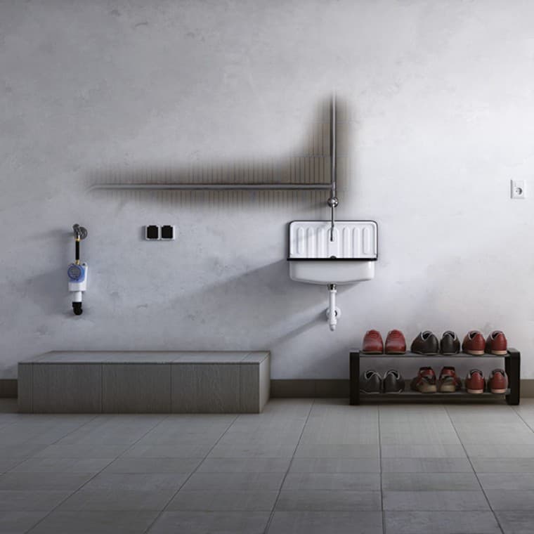 Geberit Rapid hijyenik yıkama sistemi uygulama örneği: Kullanmayan tesisatlarda ölü hatlar Geberit Rapid hijyenik yıkama sistemi uygulama örneği: Kullanmayan tesisatlarda ölü hatlar