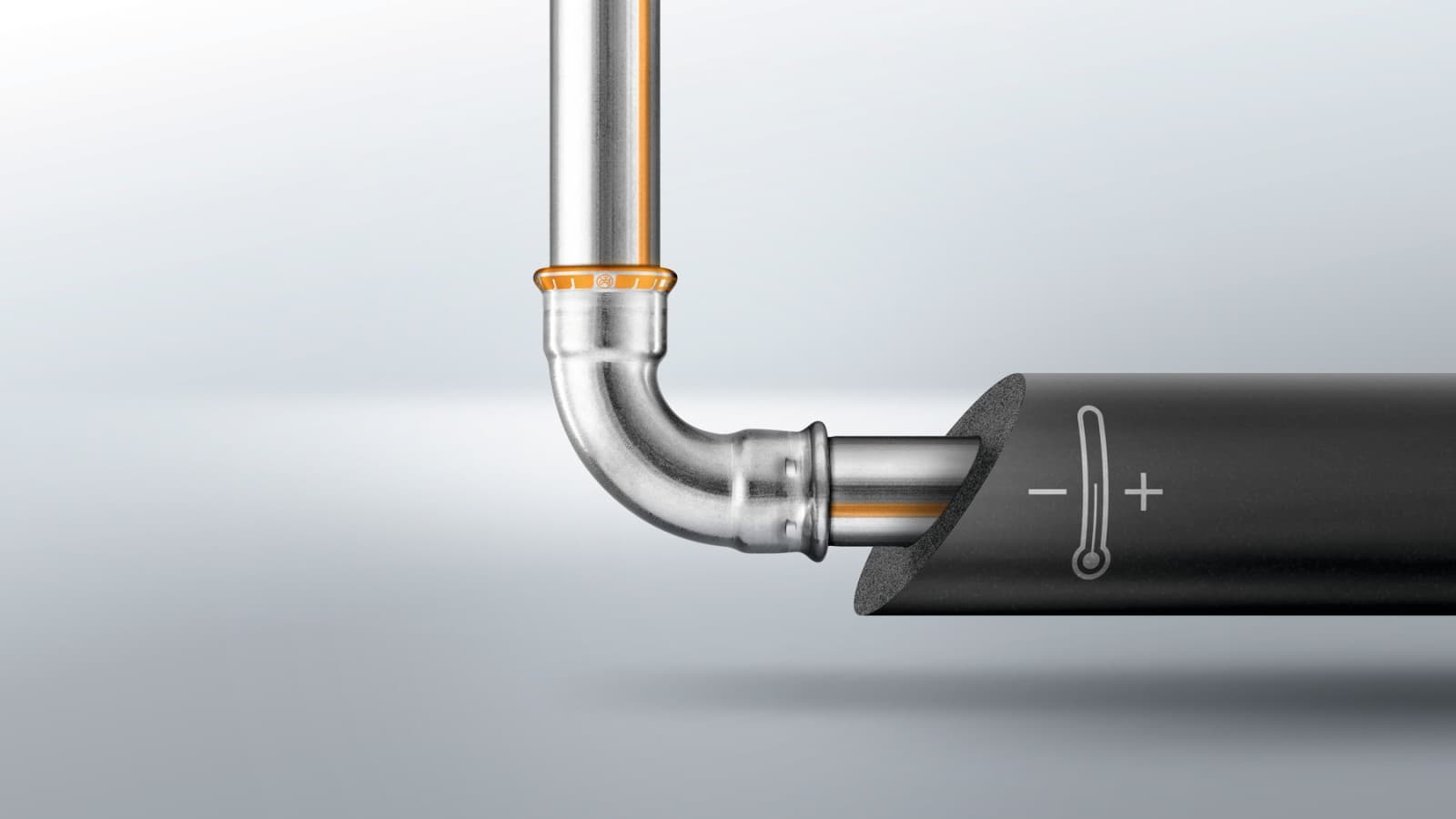 CrTi çelikten yapılmış yeni paslanmaz çelik Geberit Mapress Therm boru sistemi CrTi çelikten yapılmış yeni paslanmaz çelik Geberit Mapress Therm boru sistemi